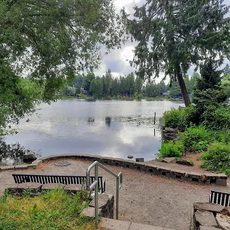 Super Privacy Lakeshore Forest Home With Air Conditioners At Haller Lake-2